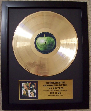 Image for The Beatles Let It Be LP Gold Record
